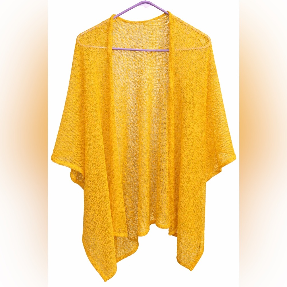 Vibrant Mustard Yellow Knit Cardigan